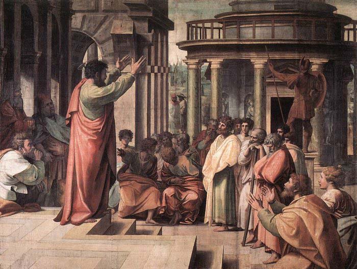 RAFFAELLO Sanzio St Paul Preaching in Athens